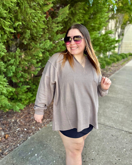 Tasia Curvy Knit Top