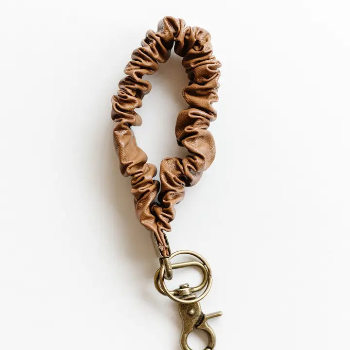 Brown Leather Keychain